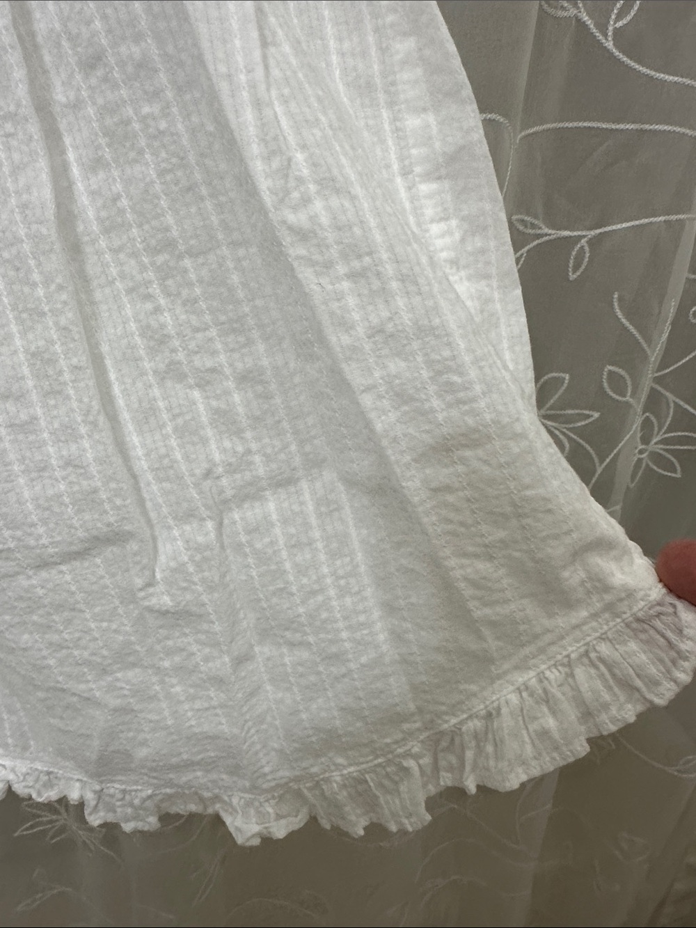 Eileen West White Cotton Lace-Trim Sleeveless Nightgown large - Picture 8 of 8
